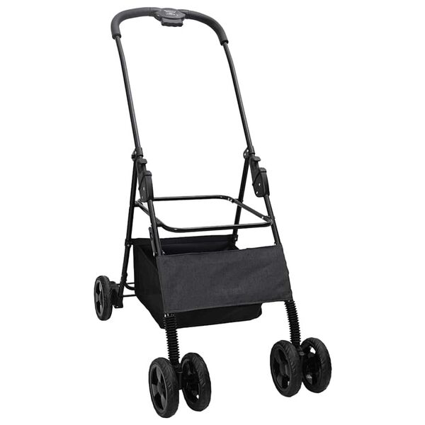 vidaXL Hopfällbar hundvagn Svart 81 x 47 x 99 cm 600D Oxford tyg