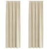 vidaXL M&ouml;rkl&auml;ggningsgardiner 2 pcs Kr&auml;m 140 x 245 cm Sammet