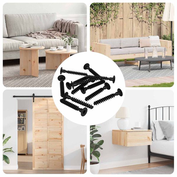 vidaXL Hylssfranskruv 12 pcs Svart M5 x 40 mm J&auml;rn