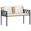 vidaXL Utomhusb&auml;nkar 2 -Seater 116 x 56 x 75 cm konstrotting