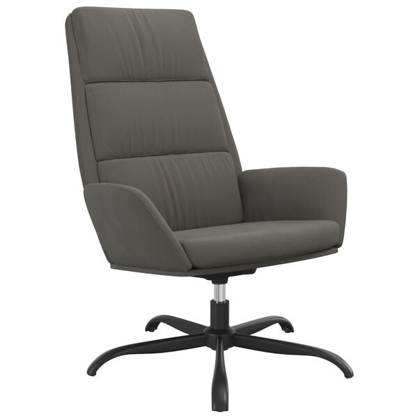 vidaXL Vilstol m&ouml;rkgr&aring; sammet