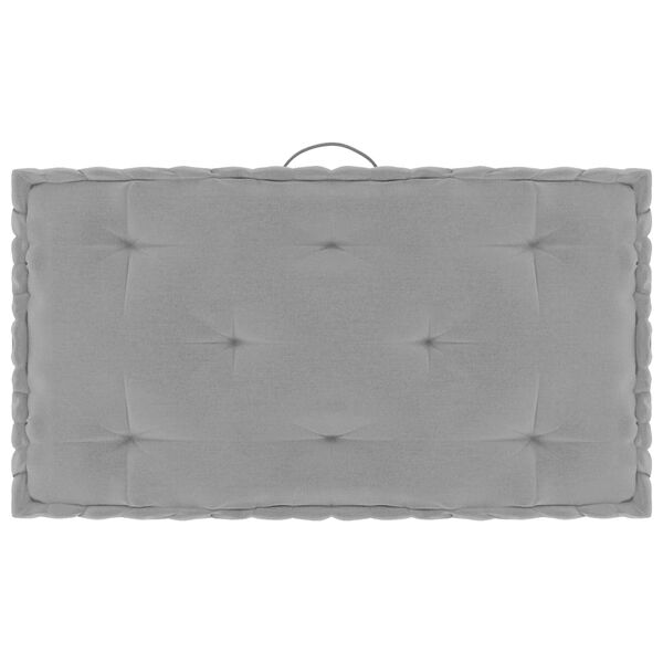 vidaXL Dynor till pallsoffa 7 st gr&aring; bomull