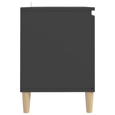 vidaXL TV-bänk med massiva ben grå 103,5x35x50 cm