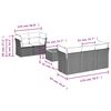 vidaXL Soffgrupp f&ouml;r tr&auml;dg&aring;rden med dynor 6 delar gr&aring; konstrotting