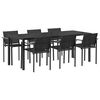 vidaXL Utem&ouml;belset 7 pcs Svart och Anthracit Textilene
