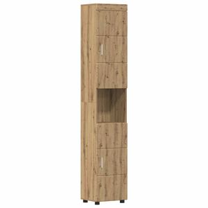 vidaXL Badrumssk&aring;psset TULUM Artisan Ek 37 x 31,5 x 203 cm