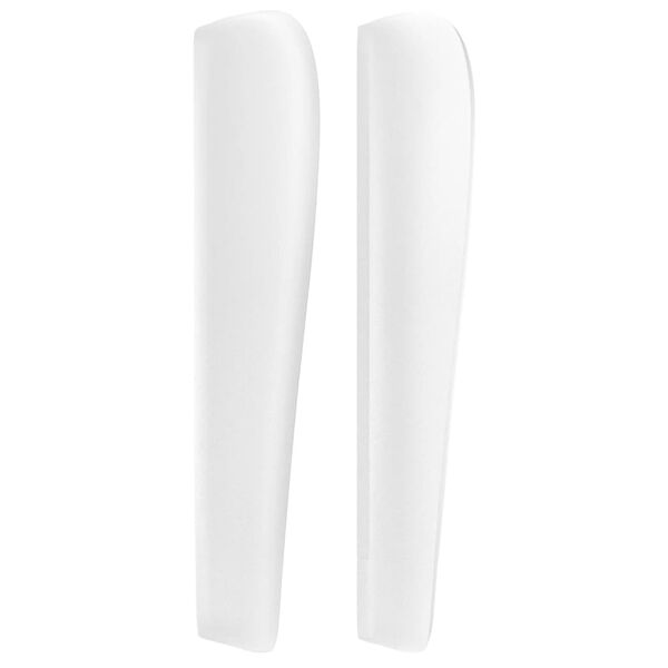 vidaXL S&auml;nggavel med kanter vit 93x23x118/128 cm konstl&auml;der