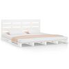 vidaXL S&auml;ngram utan madrass vit 160x200 cm massiv furu
