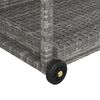 vidaXL Serveringsvagn grå 100x45x83 cm konstrotting