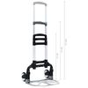 vidaXL Hopf&auml;llbar trappk&auml;rra 70 kg aluminium silver