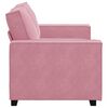 vidaXL Soffa 2-sits rosa 120 cm sammet