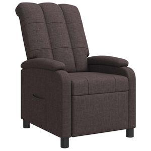 vidaXL Recliner M&ouml;rkbrun Tyg