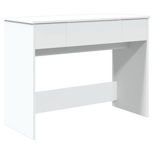 vidaXL Sminkbord med spegel vit 100x45x76 cm