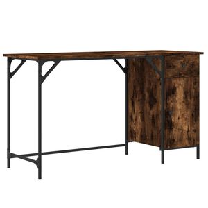 vidaXL Datorskrivbord r&ouml;kf&auml;rgad ek 131x48x75 cm konstruerat tr&auml;