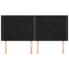 vidaXL S&auml;nggavel med kanter svart 163x16x118/128 cm sammet