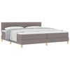 vidaXL B&auml;ddfj&auml;der med kudde med huvudgavel Taupe 200 x 200 cm tyg