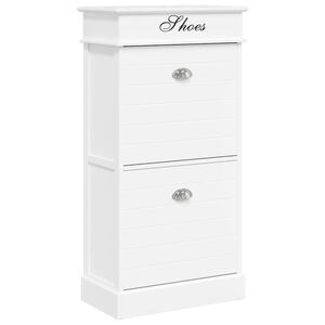 vidaXL Skosk&aring;p vit 50x28x98 cm kejsartr&auml;