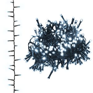 vidaXL Kompakt ljusslinga med 400 LED kallvit 13 m PVC