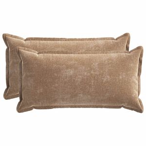 vidaXL Kudd&ouml;verdrag 2 pcs HOUTEN Brun 40 x 80 cm Chenilletyg