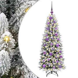 vidaXL Konstgjord julgran Vit 120 cm PVC och plast och st&aring;l och PE