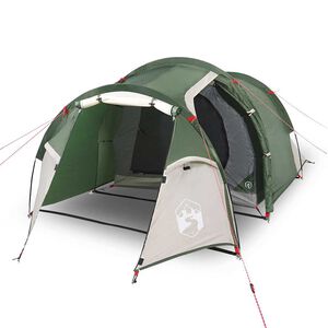 vidaXL Campingt&auml;lt tunnel 2 personer gr&ouml;n vattent&auml;tt