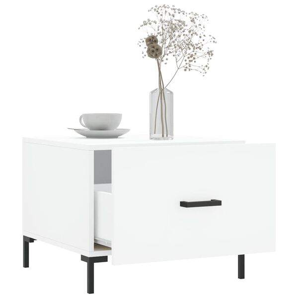 vidaXL Soffbord 2 st vit 50x50x40 cm konstruerat trä