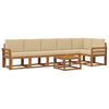 vidaXL Utomhussoffset 7 st Naturlig och Beige