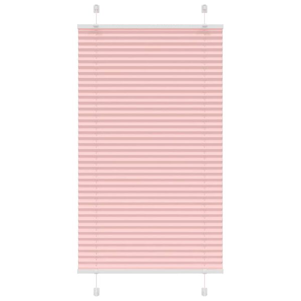 vidaXL Plisserad persienn rosa 80x100 cm tyg bredd 79,4 cm polyester