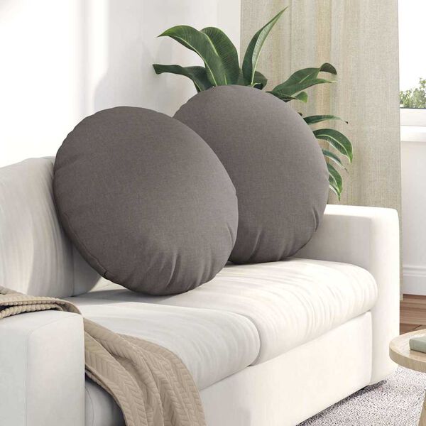 vidaXL Sittkuddar 2 pcs Taupe &Oslash;80 x 29 cm tyg