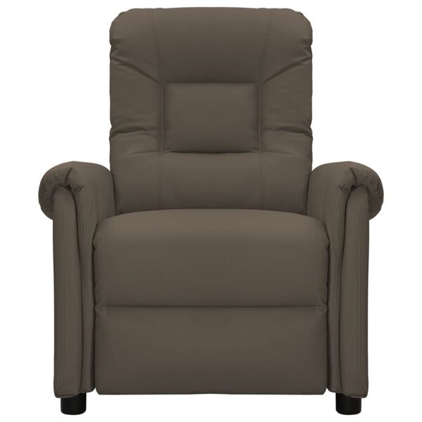 vidaXL Elektrisk massagefåtölj Grå konstläder