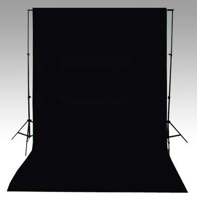 vidaXL Fotobakgrund bomull svart 600x300 cm