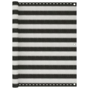 vidaXL Balkongsk&auml;rm HDPE 120x300 cm antracit och vit