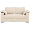 vidaXL Soffa Beige 160 x 77 x 82 cm Linnenblandad tyg
