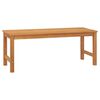 vidaXL Tr&auml;dg&aring;rdsb&auml;nk 114 cm massiv teak