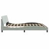 vidaXL Bed Frame "Dover" Light Grey 200x200 cm Velvet