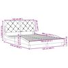vidaXL Bed Frame without Mattress Black 120x200 cm Fabric