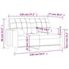 vidaXL 2-sits soffa med prydnadskuddar ljusgr&aring; 120 cm tyg