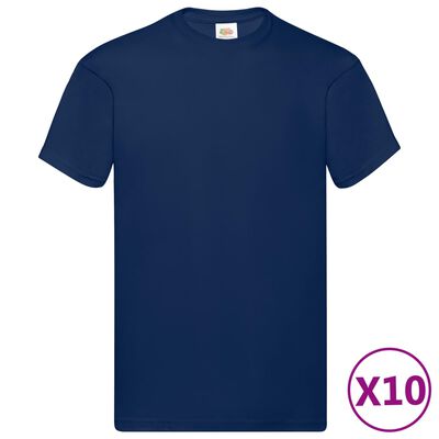Fruit of the Loom Original T-shirt 10-pack marinblå stl. XXL bomull