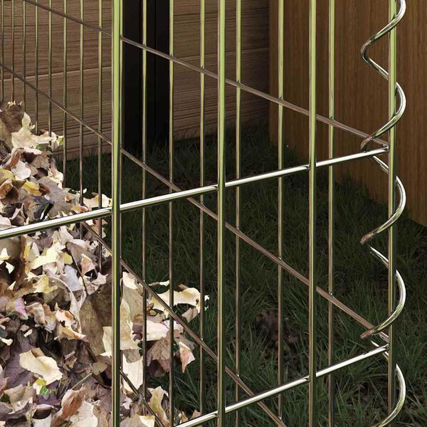 vidaXL Komposter Grå Stål