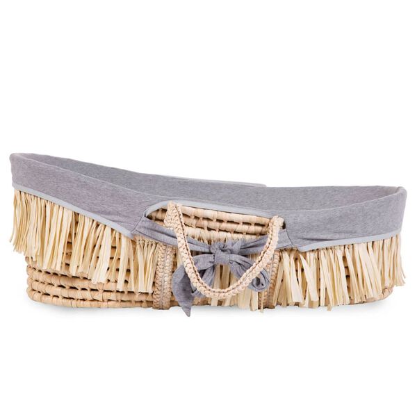CHILDHOME Moses korg Raffia med madrass och &ouml;verdrag gr&aring;