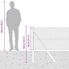 vidaXL Staket med stolpar Silver 0.8 x 10 m St&aring;l
