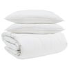 vidaXL T&auml;ckeset med kudde 3 pcs Vit Dunfj&auml;der