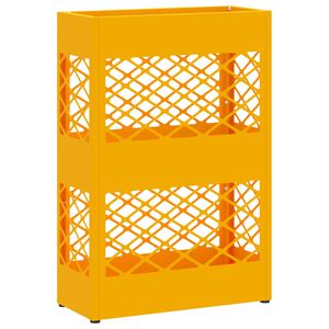 vidaXL Regn Paraplyst&auml;ll Senapsgul 28 x 12 x 41 cm St&aring;l