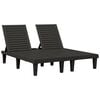 vidaXL Sols&auml;ng dubbel svart 155x138x83 cm polypropylen
