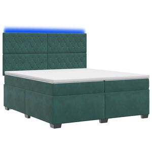 vidaXL Kontinentals&auml;ng med madrass M&ouml;rkgr&ouml;n 200 x 200 cm Sammet