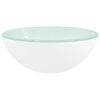 vidaXL Handfat h&auml;rdat glas 30x12 cm vit