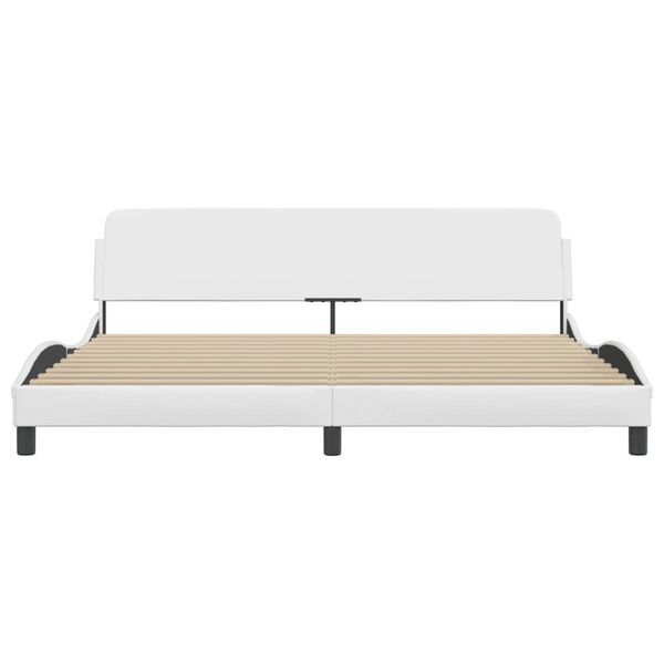 vidaXL Bed Frame "Dover" White 200x200 cm Faux Leather