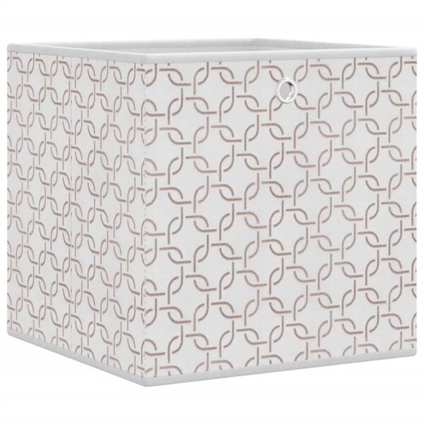 vidaXL Vikbar f&ouml;rvaringsl&aring;dor 10 st gr&auml;ddvit 32x32x32 cm non-woven tyg