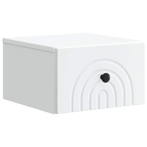 vidaXL V&auml;ggmonterat S&auml;ngbord Vit 33 x 34,5 x 20 cm Konstruerat tr&auml;