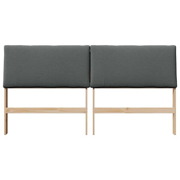 vidaXL Kl&auml;dd s&auml;nggavel M&ouml;rkgr&aring; 200 cm Massiv furu